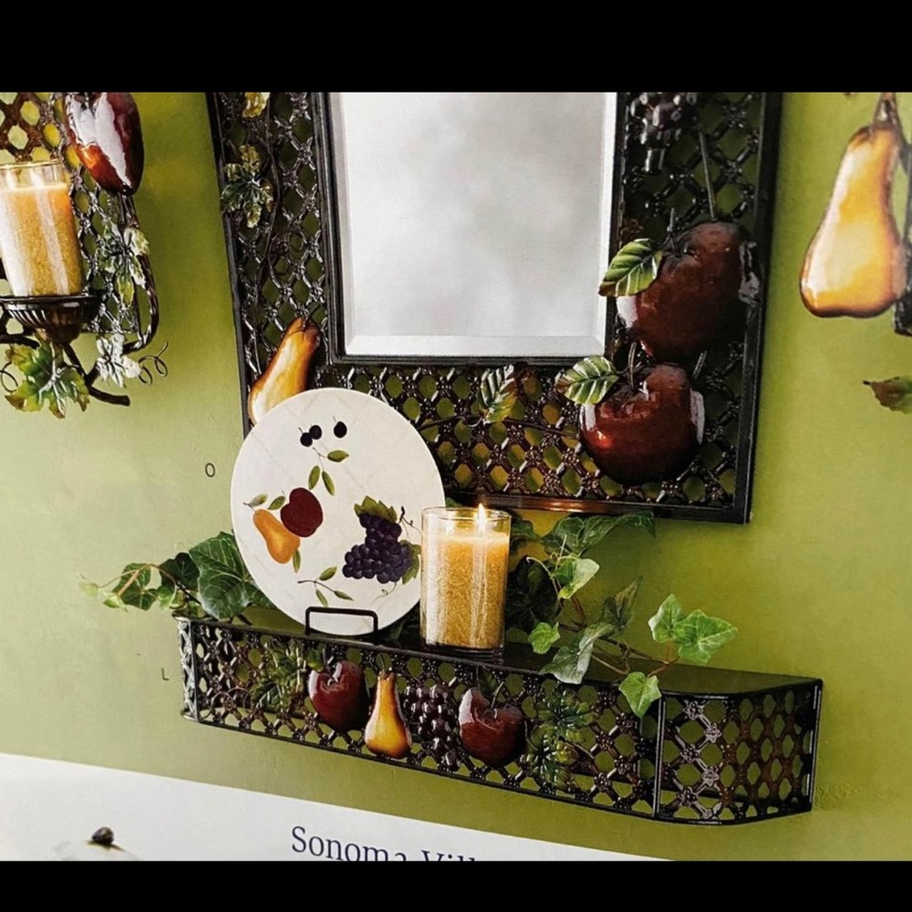 Home Interiors wall decor sonoma villa fruits metal Shelf